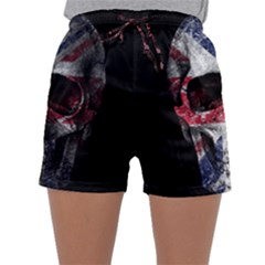 Uk Flag Skull Sleepwear Shorts