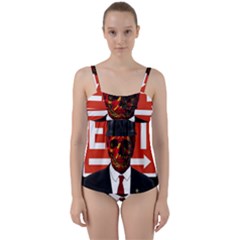 Dualism Twist Front Tankini Set