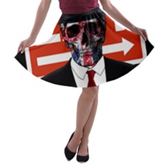 Dualism A-line Skater Skirt by Valentinaart