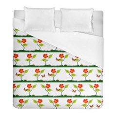 Plants And Flowers Duvet Cover (full/ Double Size) by linceazul