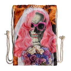 Bride From Hell Drawstring Bag (large) by Valentinaart