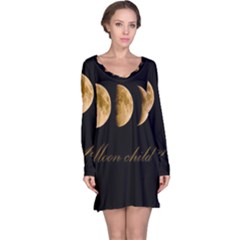 Moon Child Long Sleeve Nightdress by Valentinaart