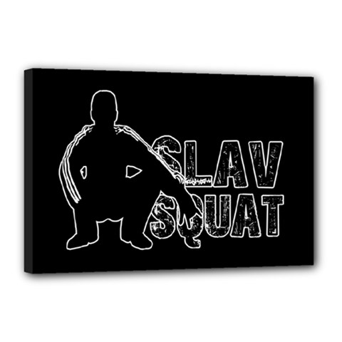 Slav Squat Canvas 18  X 12  by Valentinaart