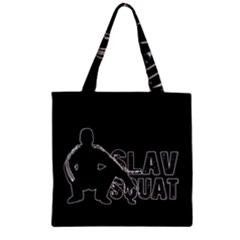 Slav Squat Zipper Grocery Tote Bag by Valentinaart