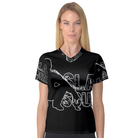 Slav Squat V-neck Sport Mesh Tee by Valentinaart