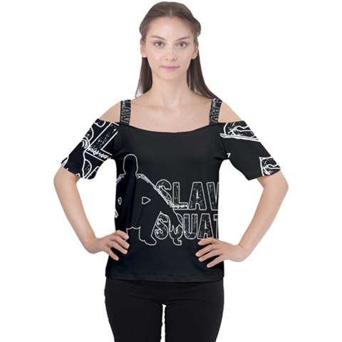 Slav Squat Cutout Shoulder Tee by Valentinaart