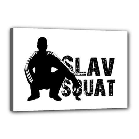 Slav Squat Canvas 18  X 12  by Valentinaart