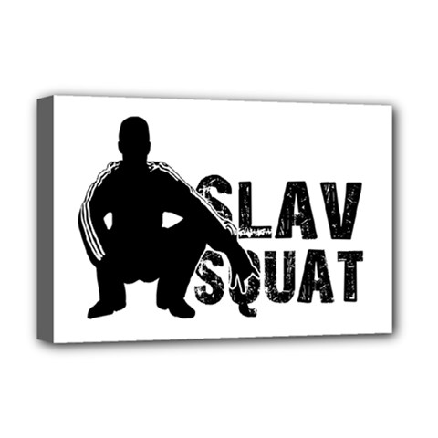 Slav Squat Deluxe Canvas 18  X 12   by Valentinaart