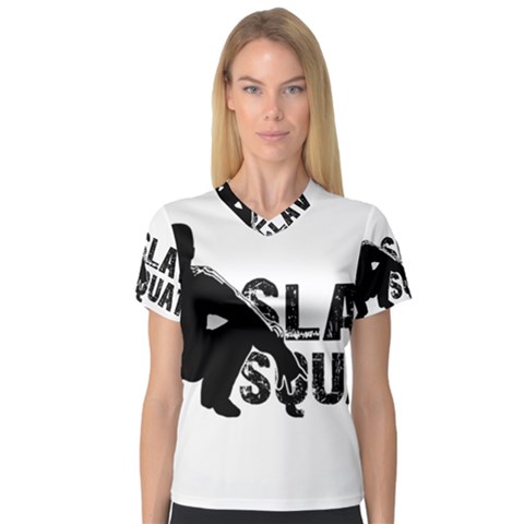 Slav Squat V-neck Sport Mesh Tee by Valentinaart