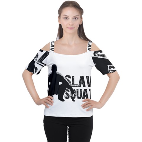 Slav Squat Cutout Shoulder Tee by Valentinaart