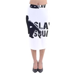 Slav Squat Velvet Midi Pencil Skirt by Valentinaart