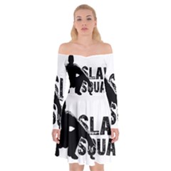 Slav Squat Off Shoulder Skater Dress