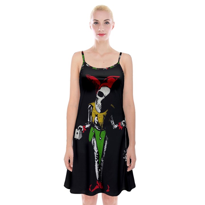 Joker  Spaghetti Strap Velvet Dress