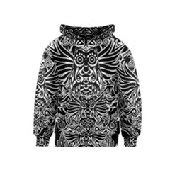 Tattoo Tribal Owl Kids  Pullover Hoodie