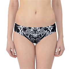 Tattoo Tribal Owl Hipster Bikini Bottoms by Valentinaart