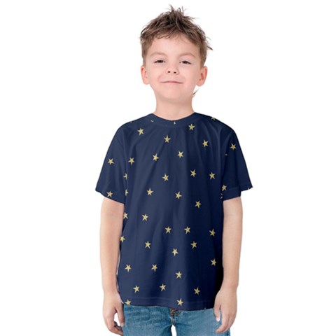 Navy/gold Stars Kids  Cotton Tee by Colorfulart23