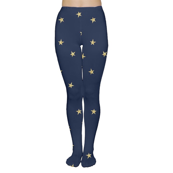 Navy/Gold Stars Women s Tights