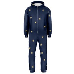 Navy/gold Stars Hooded Jumpsuit (men)  by Colorfulart23