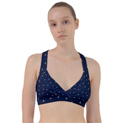 Navy/gold Stars Sweetheart Sports Bra