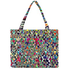 Psychedelic Background Mini Tote Bag by Colorfulart23