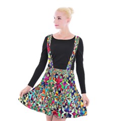 Psychedelic Background Suspender Skater Skirt