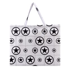 Army Stars Zipper Large Tote Bag