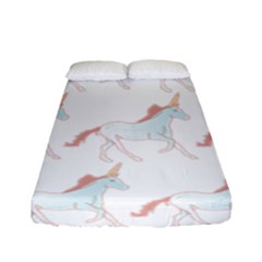 Unicorn Pattern Fitted Sheet (full/ Double Size) by paulaoliveiradesign