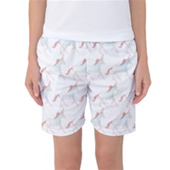 Unicorn Pattern Women s Basketball Shorts by paulaoliveiradesign