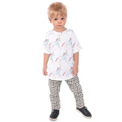 Unicorn Pattern Kids Raglan Tee