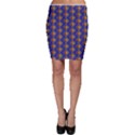 Blue Geometric Losangle Pattern Bodycon Skirt View1