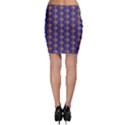 Blue Geometric Losangle Pattern Bodycon Skirt View2