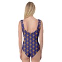 Blue Geometric Losangle Pattern Princess Tank Leotard  View2