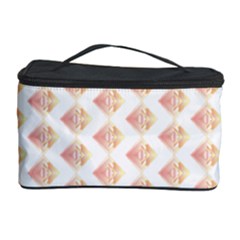 Geometric Losangle Pattern Rosy Cosmetic Storage Case by paulaoliveiradesign