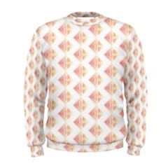 Geometric Losangle Pattern Rosy Men s Sweatshirt by paulaoliveiradesign