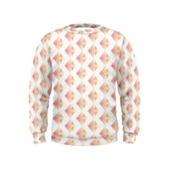 Geometric Losangle Pattern Rosy Kids  Sweatshirt by paulaoliveiradesign