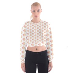 Geometric Losangle Pattern Rosy Cropped Sweatshirt by paulaoliveiradesign