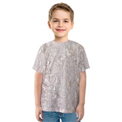 Off White Lace Pattern Kids  Sport Mesh Tee