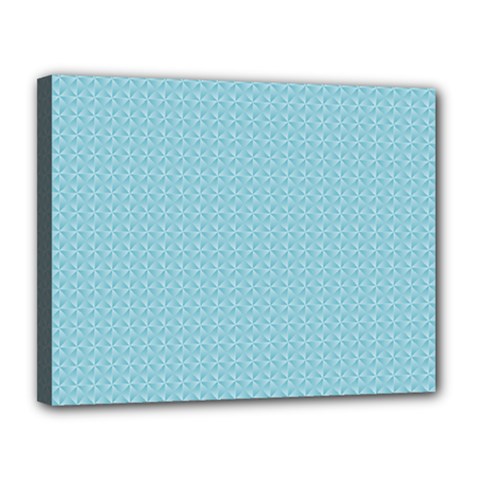 Blue Pattern Canvas 14  X 11 