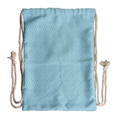 Blue Pattern Drawstring Bag (large)