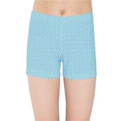 Blue Pattern Kids Sports Shorts