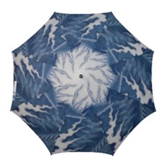 Blue Chinese Dragon Golf Umbrellas by paulaoliveiradesign