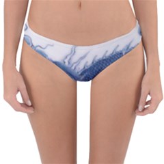 Blue Chinese Dragon Reversible Hipster Bikini Bottoms