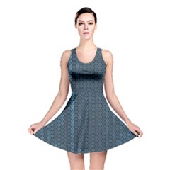 Blue Sparkly Sequin Texture Reversible Skater Dress by paulaoliveiradesign