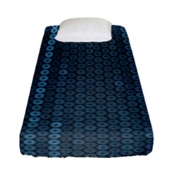 Blue Sparkly Sequin Texture Fitted Sheet (single Size) by paulaoliveiradesign