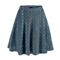 blue sparkly sequin texture High Waist Skirt View1