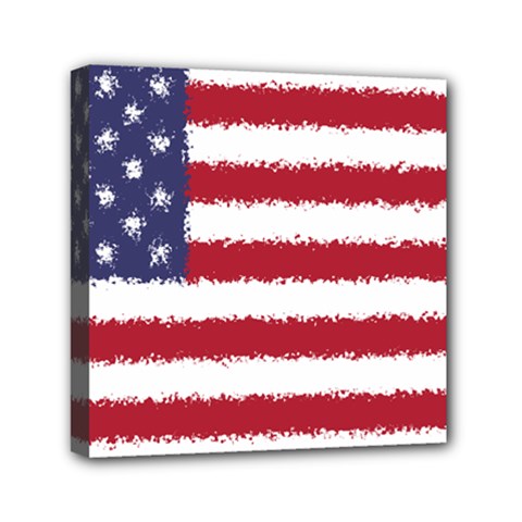 Flag Of The United States America Mini Canvas 6  X 6  by paulaoliveiradesign