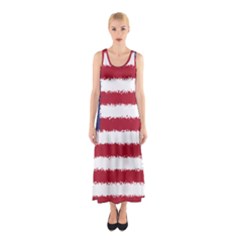 Flag Of The United States America Sleeveless Maxi Dress by paulaoliveiradesign