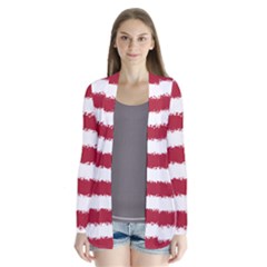 Flag Of The United States America Drape Collar Cardigan by paulaoliveiradesign