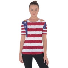 Flag Of The United States America Short Sleeve Top by paulaoliveiradesign