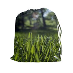 Green Grass Field Drawstring Pouches (xxl)